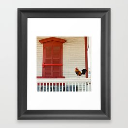 Key West Rooster Framed Art Print
