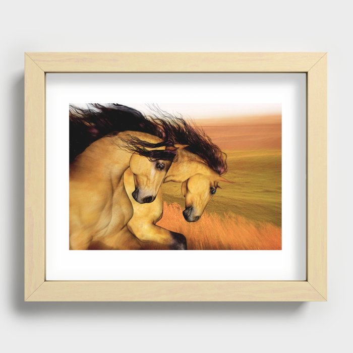 HORSES - The Buckskins Recessed Framed Print