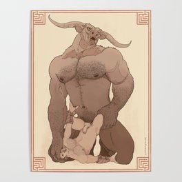 Theseus and the Minotaur - Not Safe For Work version. Poster