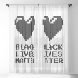 Black lives matter Sheer Curtain