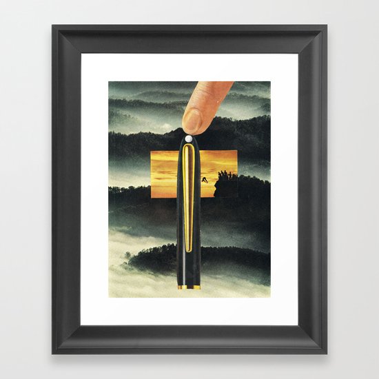 UNTITLED (huge stone earned quick fame) Framed Art Print