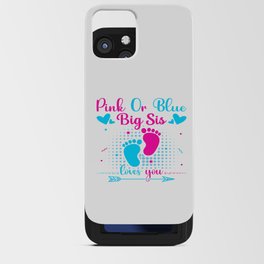 Pink Or Blue Big Sis Loves You iPhone Card Case