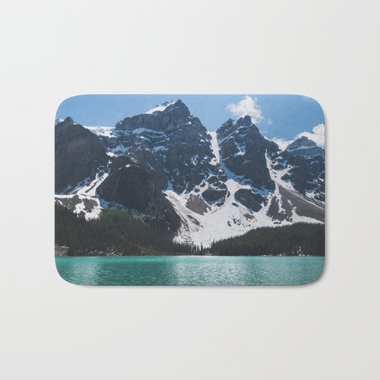 Landscape | Lake Moraine | Alberta | Wild | Nature Bath Mat