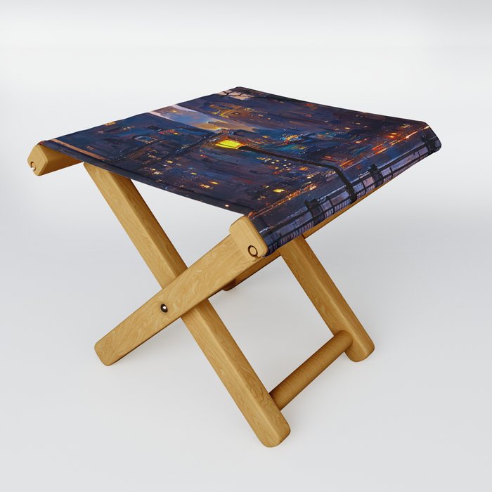 Nights of New York City Folding Stool