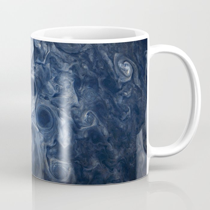 Swirling Blue Clouds of Planet Jupiter from Juno Cam Coffee Mug