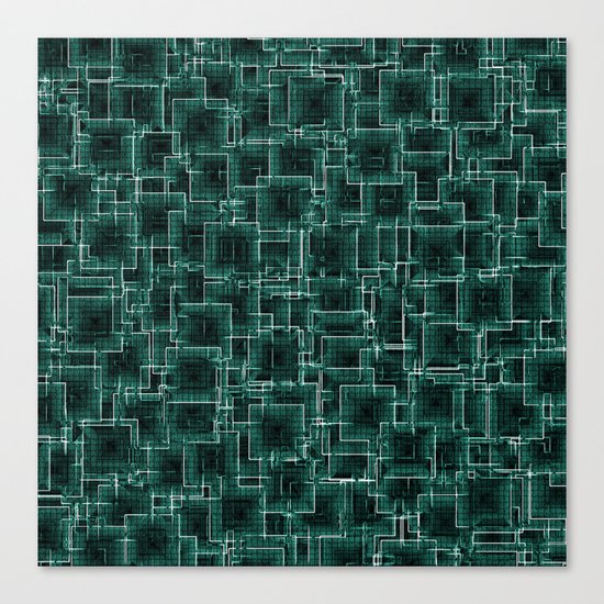 The Maze - Teal Canvas Print