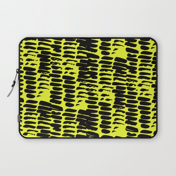 Black on yellow pattern Laptop Sleeve
