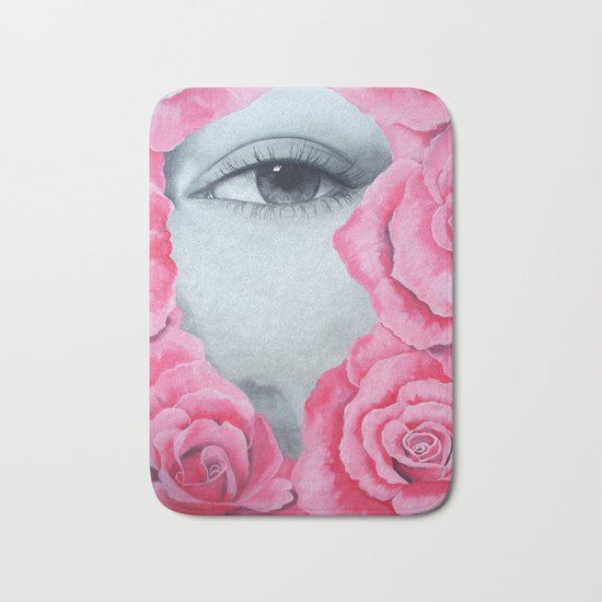 With my roses Bath Mat