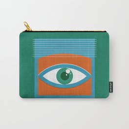 One Look Is Enough - green version Carry-All Pouch | Simpistic, Drawing, Graphic, Minimal, Colorful, Bright, Strong, Simple, Digital, Symbol 