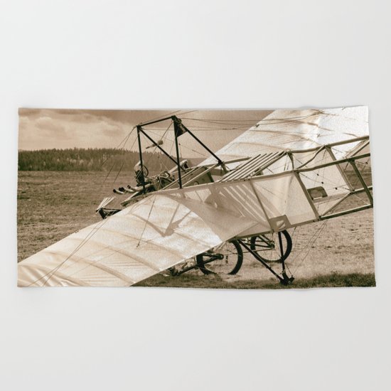 Old Airplane Beach Towel
