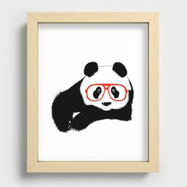 Hipster Panda Recessed Framed Print