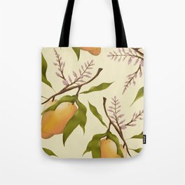 Botany Art Pattern - Mango Tote Bag