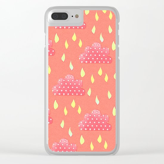 Summer Showers Clear iPhone Case