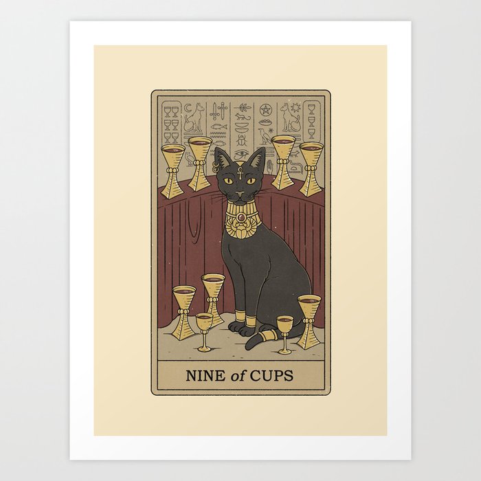 Nine of Cups Art Print