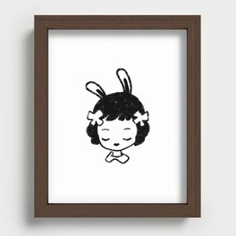 Bunny Girl Recessed Framed Print