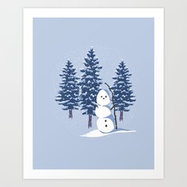 Winter Park Snowman Art Print
