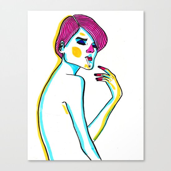 red fingers Canvas Print