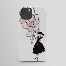 Vintage Inspired Pink Balloons iPhone Case