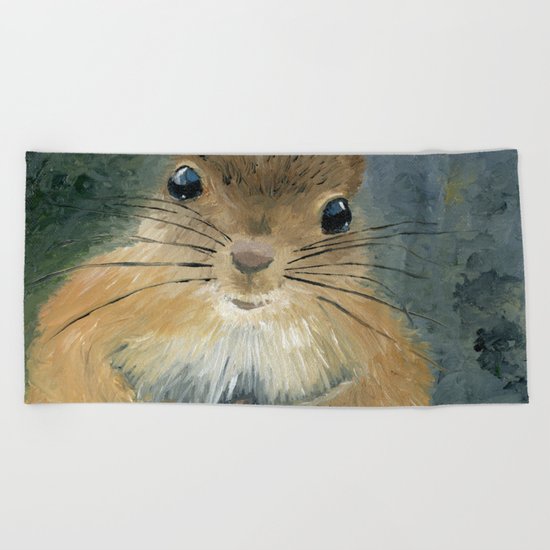Last Nut for my Squirrel Beach Towel