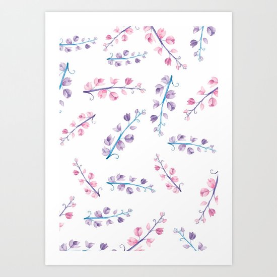 Flowers pattern Art Print