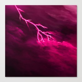 Pink lighting strike Canvas Print