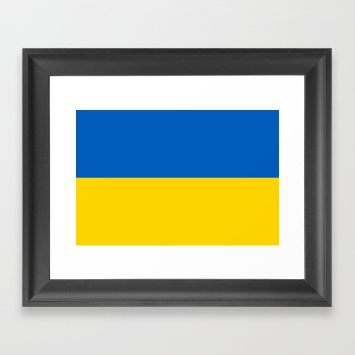 Ukraine Flag Ukrainian Patriotic Framed Art Print