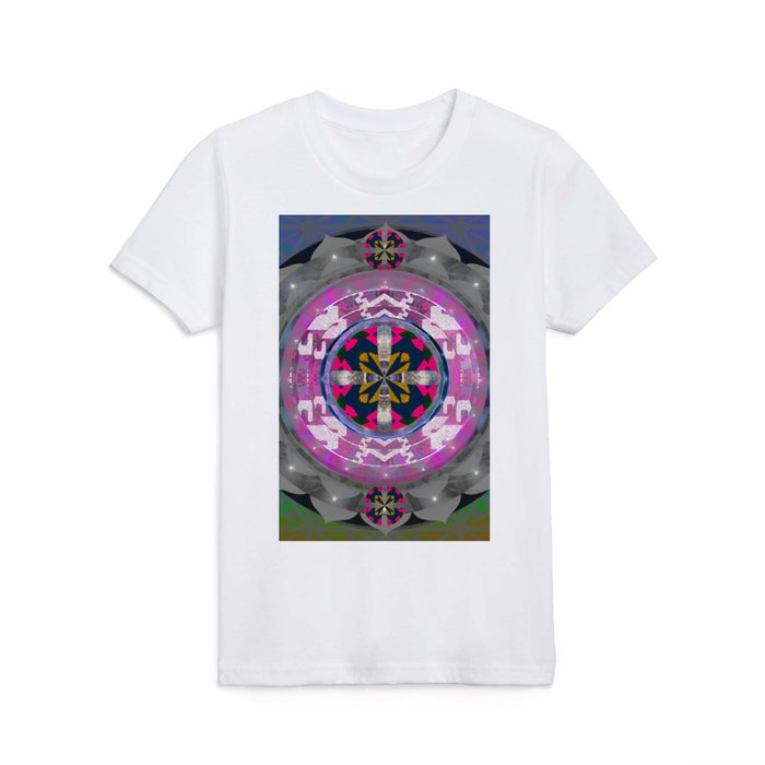 Sacred Vision Healing Orb Tapestry Mandala Kids T Shirt