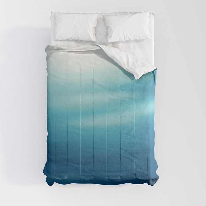 Underwater blue background Comforter