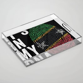 It's In My DNA - St Kitts and Nevis Flag Acrylic Tray