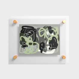 Green & Gray Abstract Floating Acrylic Print