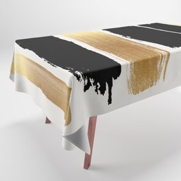 Brush Strokes (Black/Gold) Tablecloth