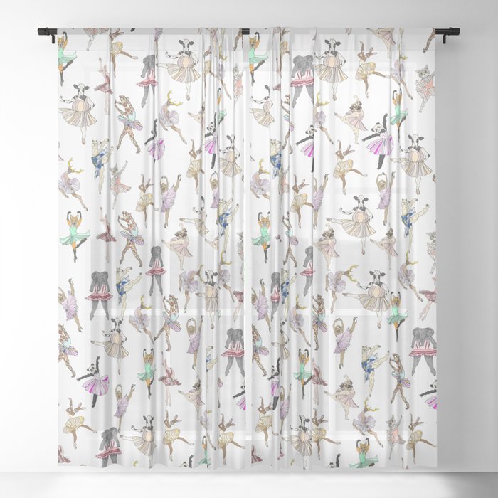 Animal Ballet Hipsters Lv Sheer Curtain By Notsniw Society6