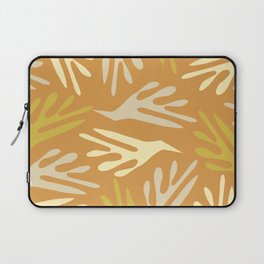 Ailanthus Cutouts Midcentury Modern Abstract Pattern in Honey Mustard Gold Laptop Sleeve