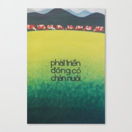 Vietnamese Poster: Broadening Meadows Phát triển đồng cỏ chăn nuôi Canvas Print