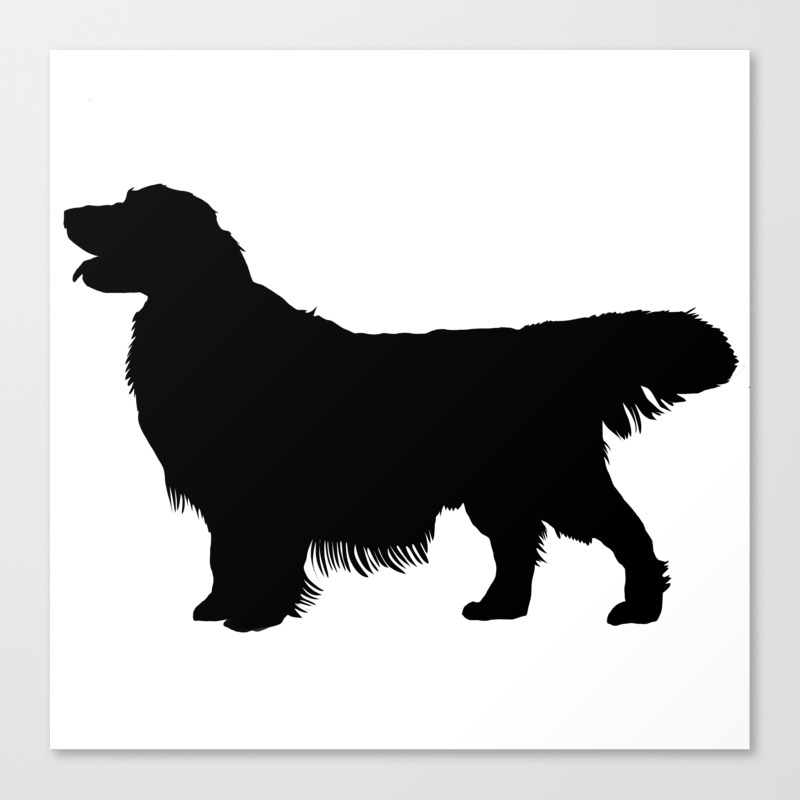 Golden Retriever Silhouette Canvas Print By Valletadesigns Society6