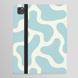 Abstract Groovy Shapes Baby Blue iPad Folio Case