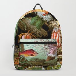 TANGAROA Backpack | Pinupgirlvintage, Underwatersealife, Digital, Popsurrealism, Photomontage, Collage, Pop Art, Paper, Vintage, Colorfulnature 