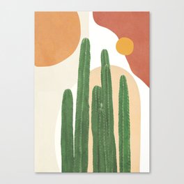 Abstract Cactus I Canvas Print