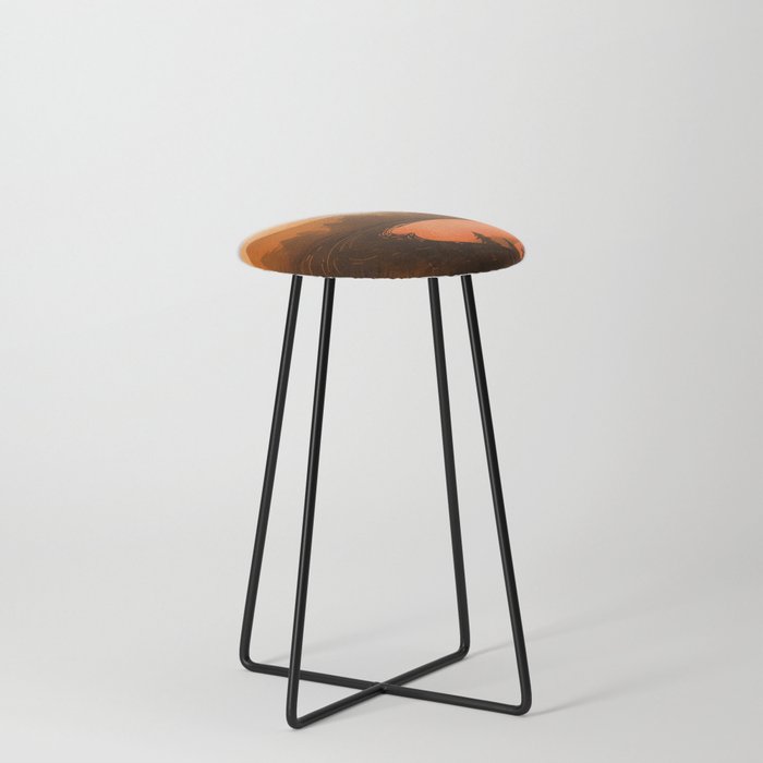 Peaceful Shore Sunset Counter Stool