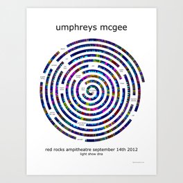 Umphrey's McGee Red Rocks 2012 Spiral Art Art Print