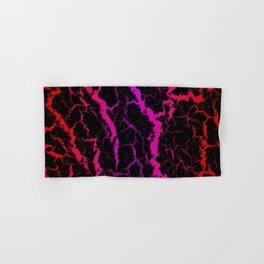 Cracked Space Lava - Red/Pink Hand & Bath Towel