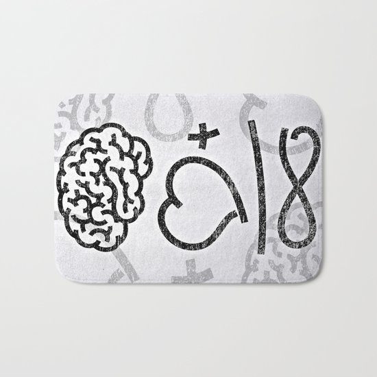 The infallible formula (dark on light version) Bath Mat