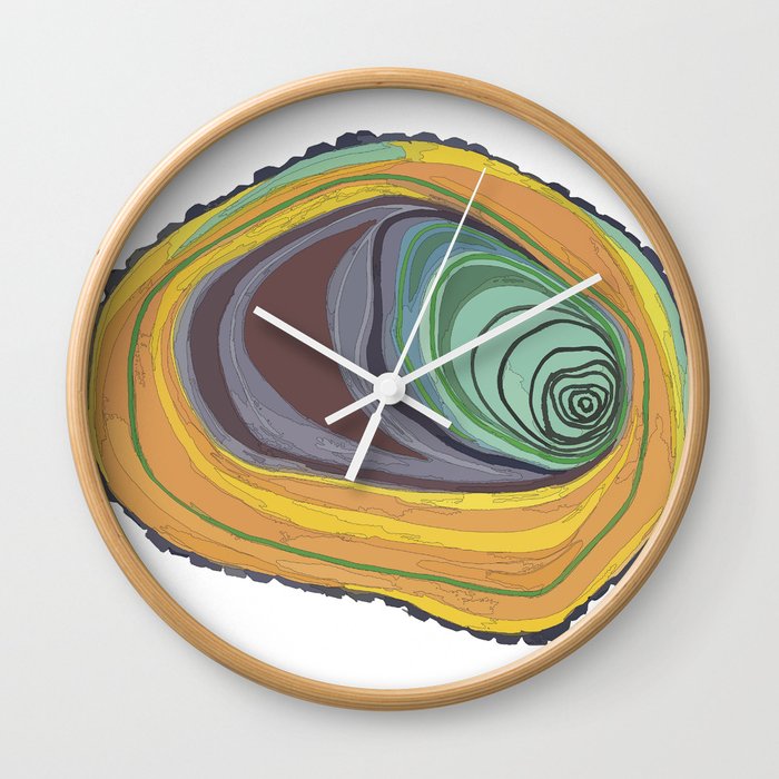 Tree Stump Series 1 - Illustration Wall Clock