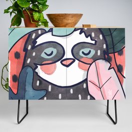 Sloth in flowers Credenza