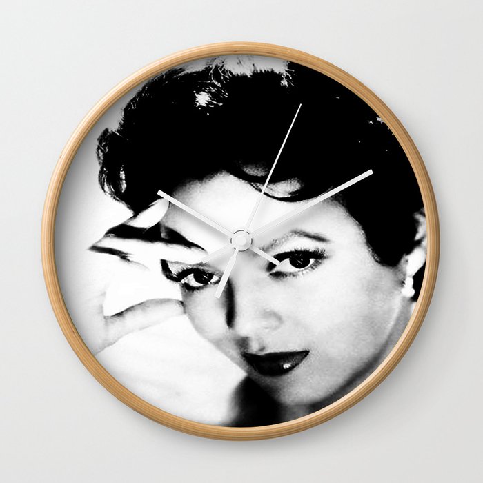 dorothy dandridge black & white photo Wall Clock