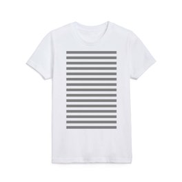STRIPES DESIGN (GREY-WHITE) Kids T Shirt