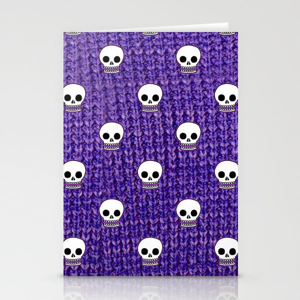 Violet Skull Stationery Cards