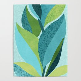 Coastal Abstract Botanical Poster