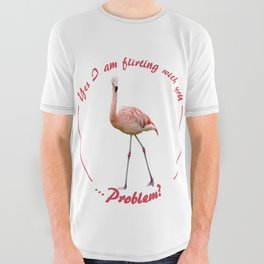 Flirting Flamingo All Over Graphic Tee