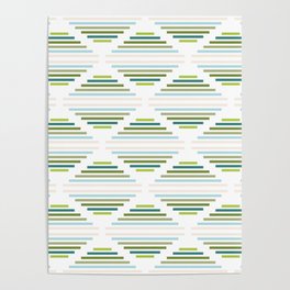 Navajo Lines - Green Poster